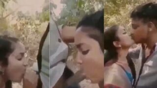 Kinky Wife Gives An Outdoors Indian Blowjob To Her Husband