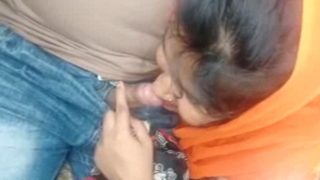 गाड़ी में देसी गर्लफ्रेंड का मुंह लगा रहा था, तभी उसने रुकने को कहा