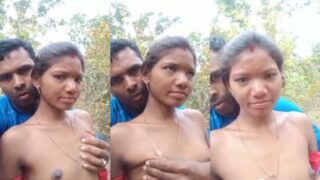 जंगल में आदिवासी जोड़ा मचाता है जंगली सेक्स का मज़ा
