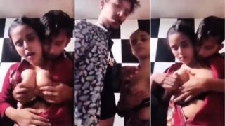टिकटॉक इन्फ्लुएंसर ने कैमरे पर अपनी गर्लफ्रेंड के रसीले दूध निचोड़े
